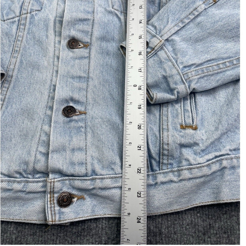 Levi Denim Trucker Jacket Mens 40 Light Blue Vintage Made in‎ USA 70506-0214 - Picture 6 of 9
